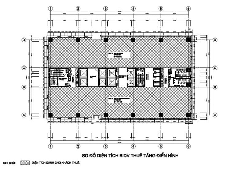 Mặt bằng cho thuê tại tòa nhà BIDV Tower Hoàn Kiếm